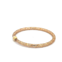 Load image into Gallery viewer, 18K Gold Bracelet Mesh Soft Bangle Size 6.5 Stretchable - Rafant
