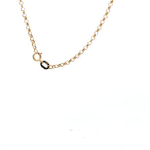 Load image into Gallery viewer, 18K Gold Necklace Chain 17.75" Rolo Pendant Charm Love Heart Circle - Rafant