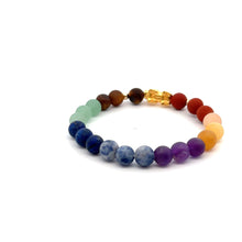 Load image into Gallery viewer, 18K Gold Dragon Pixiu Piyao Lucky Charm Beads Bracelet Gemstones Matte Chakra 6mm - Rafant