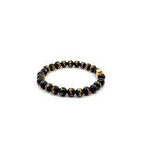 Load image into Gallery viewer, 18K Gold Money Bag Lucky Charm Carved Onyx 6mm Tiny Beads - Rafant