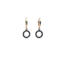 Load image into Gallery viewer, 18K Gold Earrings Round Hoops Dangles