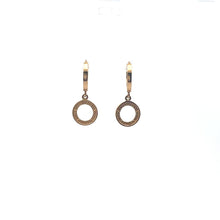 Load image into Gallery viewer, 18K Gold Earrings Round Hoops Dangles