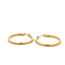 Load image into Gallery viewer, 18K Gold Earrings Hoops Polished 1.48 grams - Rafant