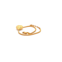 Load image into Gallery viewer, 21K Gold Bracelet Puffed Heart Size 6.25 inches plus One Inch Extension - Rafant