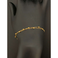 Load image into Gallery viewer, 18K Gold Bracelet Beaded 6 inches plus 1 inch 0.74 grams
