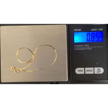Load image into Gallery viewer, 18K Gold Bracelet Chain Flat Size 7.5 inches 0.85 grams