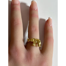 Load image into Gallery viewer, 18K Gold Ring Elephant Size 5.25 - Rafant