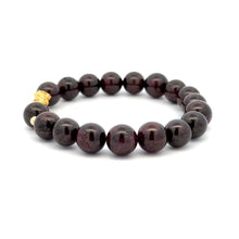 Load image into Gallery viewer, 18K Gold Dragon Pixiu Piyao Lucky Charm Beads Gemstones Garnet 8mm - Rafant