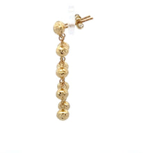 Load image into Gallery viewer, 18K Gold Earrings Beads Balls Dangle Drop 2.08 grams - Rafant