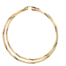 Load image into Gallery viewer, 18K Gold Earrings Hoops Spiral Extra Large 2.20 grams - Rafant