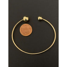 Load image into Gallery viewer, 18K Gold Bangle Bracelet Cuff Balls Small