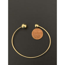 Load image into Gallery viewer, 18K Gold Bangle Bracelet Cuff Balls Small