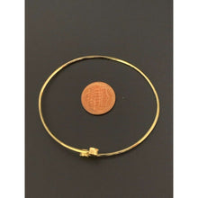 Load image into Gallery viewer, 18K Gold Bracelet Bangle Flexible Double Heart 2.28 grams 7.5 inches