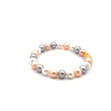 Load image into Gallery viewer, 18K Gold Pixiu Piyao Bracelet Natural Gemstones Freshwater Pearl Multicolor 6.5mm - 7.5mm - Rafant
