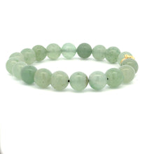 Load image into Gallery viewer, 18K Gold Money Bag Lucky Charm Beads Bracelet Gemstones Aventurine 8mm - Rafant