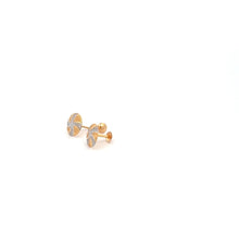 Load image into Gallery viewer, 18K Gold Earrings Screw Type Two Tone Circle Round - Rafant