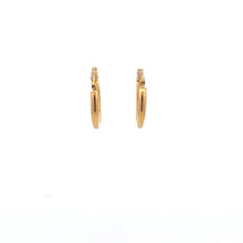 Load image into Gallery viewer, 18K Gold Earrings Hoops Round Polished - Rafant