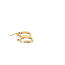 Load image into Gallery viewer, 18K Gold Earrings Hoops Polished Small 0.93 grams - Rafant