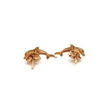 Load image into Gallery viewer, 18K Gold Earrings Stud Dolphin 1.20 grams - Rafant