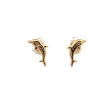 Load image into Gallery viewer, 18K Gold Earrings Stud Dolphin 1.20 grams - Rafant