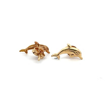 Load image into Gallery viewer, 18K Gold Earrings Stud Dolphin 1.20 grams - Rafant