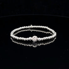 Load image into Gallery viewer, 925 Sterling Silver Beaded Stretch Stacking Bracelet Minimalist