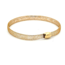 Load image into Gallery viewer, 18K Gold Bracelet Mesh Soft Bangle Flexible Size 6.25 - Rafant