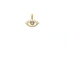 Load image into Gallery viewer, 18K Gold Pendant Charm Evil Eye Cubic Zirconia - Rafant