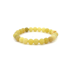 Load image into Gallery viewer, 18K Gold Money Bag Lucky Charm Bracelet Gemstones Lemon Jade 6mm - Rafant