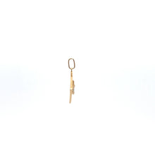 Load image into Gallery viewer, 18K Gold Pendant Evil Eye Cubic Zirconia Blue Glass 1.30grams - Rafant