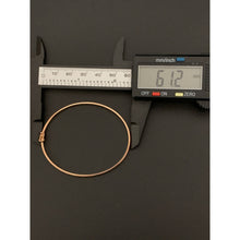 Load image into Gallery viewer, 18K Gold Bracelet Oval Bangle Rose Gold 6 inches Small 2.53 grams - Rafant