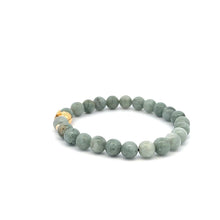 Load image into Gallery viewer, 18K Gold Money Bag Lucky Charm Beads Bracelet Gemstones Burmese Jade 6mm - Rafant