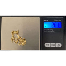 Load image into Gallery viewer, 18K Gold Bracelet Chain Curb Link 7.5 inches 2.01 grams