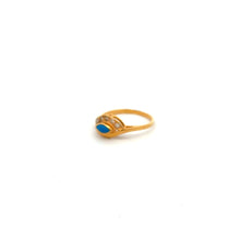 Load image into Gallery viewer, 18K Gold Ring Blue Eye Size 4.5