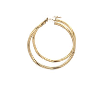Load image into Gallery viewer, 18K Gold Earrings Hoops Loops Spiral 1.45 grams - Rafant
