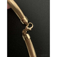 Load image into Gallery viewer, 18K Gold Bracelet Bangle Soft Flexible Mesh Size 7 inches 2.21 grams