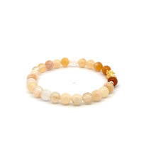 Load image into Gallery viewer, 18K Gold Dragon Pixiu Piyao Lucky Charm Beads Bracelet Gemstones Aventurine Multicolor 6mm - Rafant