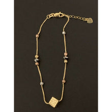 Load image into Gallery viewer, 18K Gold  Bracelet Beads White Rose Yellow Gold 2.76 grams S 7 inches plus 1 inch