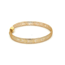 Load image into Gallery viewer, 18K Gold Bracelet Mesh Soft Bangle Size 6 Flexible - Rafant