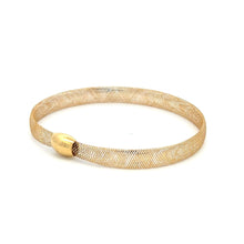 Load image into Gallery viewer, 18K Gold Bracelet Mesh Soft Bangle Size 6 Flexible - Rafant