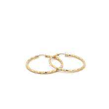 Load image into Gallery viewer, 18K Gold Earrings Hoops Loops Spiral 1.38 grams - Rafant