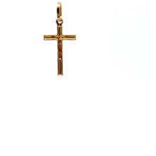 Load image into Gallery viewer, 18K Gold Pendant Charm Cross Jesus Christ Religious 0.46 grams - Rafant