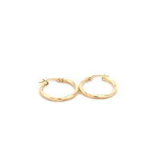 Load image into Gallery viewer, 18K Yellow Gold Earrings Hoops Spiral Small 1.04 grams - Rafant