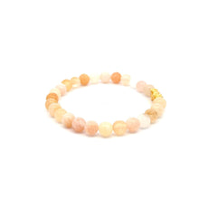 Load image into Gallery viewer, 18K Gold Pixiu Piyao Bracelet Elastic Natural Gemstones Aventurine Multicolor 6mm - Rafant