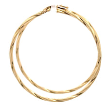 Load image into Gallery viewer, 18K Gold Earrings Hoops Spiral Extra Large 2.20 grams - Rafant