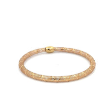Load image into Gallery viewer, 18K Gold Bracelet Mesh Soft Bangle Size 6.5 Stretchable - Rafant