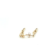 Load image into Gallery viewer, 18K Gold Earrings Paperclips Stud Post 1.09 grams - Rafant