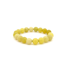 Load image into Gallery viewer, 18K Gold Money Ball Lucky Charm Beads Bracelet Gemstones Lemon Jade 8mm - Rafant