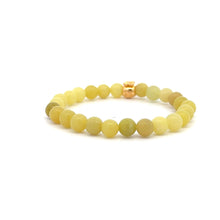 Load image into Gallery viewer, 18K Gold Money Bag Lucky Charm Bracelet Gemstones Lemon Jade 6mm - Rafant
