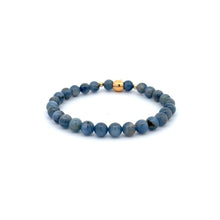 Load image into Gallery viewer, 18K Gold Money Bag Lucky Charm Beads Bracelet Gemstones Kyanite 6mm - Rafant